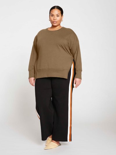 Universal Standard Fiona Side Slit Sweatshirt - Crocodile