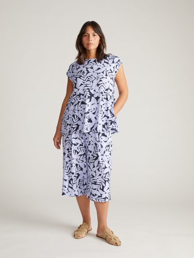 Universal Standard Lotti Jersey Culottes - Petal Palette Print in Jacaranda