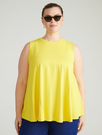 Universal Standard Heatwave Divine Jersey Flared Tank - Yellow