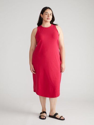 Universal Standard Cai High Neck Tank Dress - Cerise