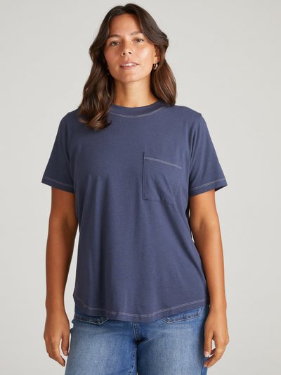 Universal Standard Garcon Tee - Washed Indigo