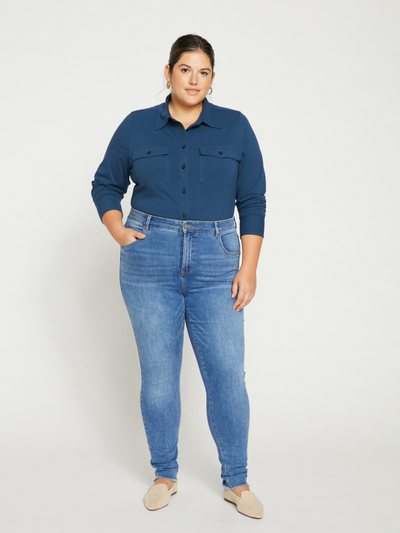 Universal Standard Seine High Rise Skinny Jeans 30 Inch - Bright Indigo