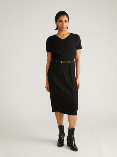 Universal Standard Mary Double Luxe Dress - Black