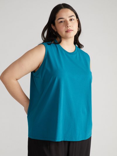 Universal Standard Patti Muscle Tank - Plume Blue