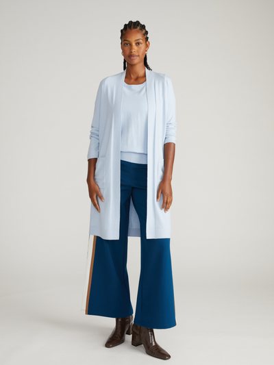 Universal Standard Savvy Double Knit Duster - Silver Blue