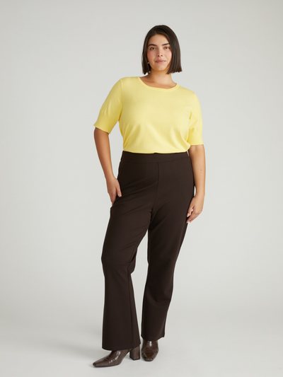 Universal Standard Savvy Fine Knit Sweater Top - Banana Pudding