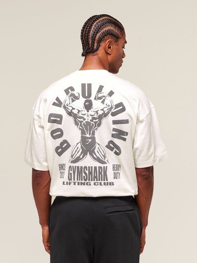 Gymshark Gymshark Lifting Club Flex T-Shirt - Soft White