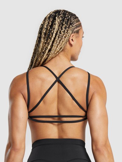 Gymshark Gymshark Back Gains Sports Bra - Black