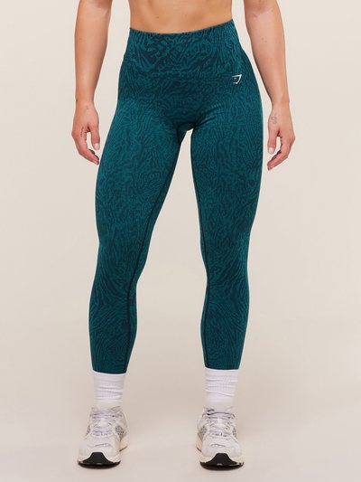 Gymshark Gymshark Adapt Animal Seamless Leggings - Navy/Brand Blue