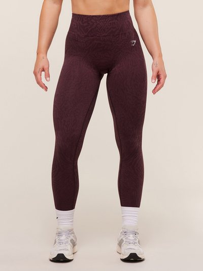 Gymshark Adapt Animal Seamless Leggings - Cherry Purple/Reset Pink