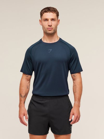 Gymshark Gymshark Versatile Seamless T-Shirt - Bench Blue/Compound Blue