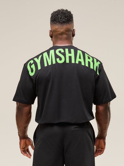 Gymshark Gymshark Power T-Shirt - Black/Energy Gelato Green