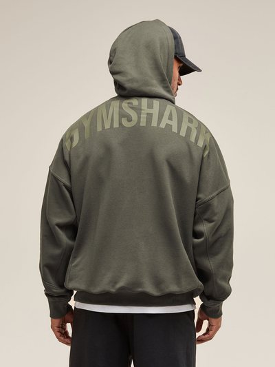 Gymshark Gymshark Power Zip Up Hoodie - Strength Green