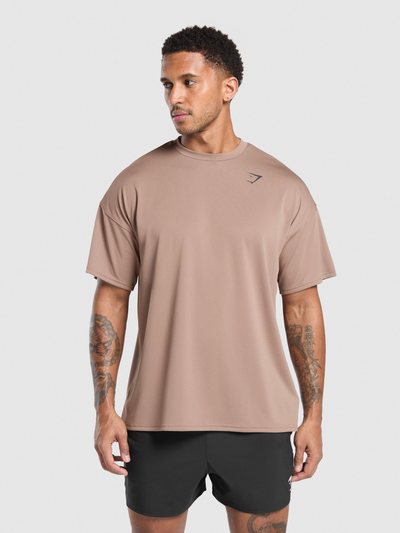 Gymshark Gymshark Arrival Oversized T-Shirt - Mocha Mauve