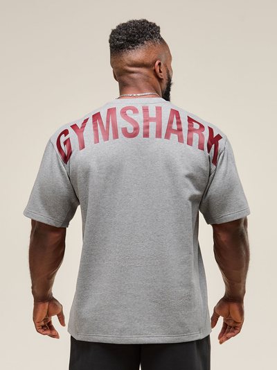 Gymshark Gymshark Power Short Sleeve Crew - Charcoal Core Marl