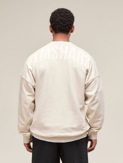 Gymshark Gymshark Power Crew - Oat White