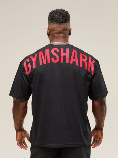 Gymshark Gymshark Power T-Shirt - Black/Conditioning Red