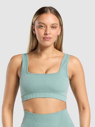 Gymshark Corset Seamless Sports Bra - Celeste Blue