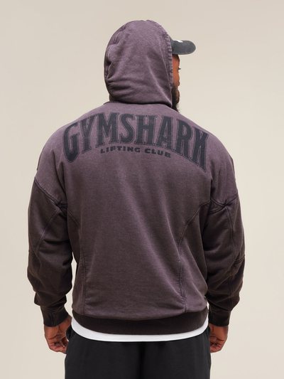 Gymshark Gymshark Heritage Washed Hoodie - Plum Brown