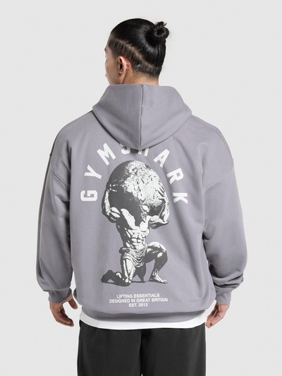 Gymshark Gymshark Atlas Zip Up Hoodie - Medium Grey