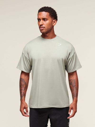 Gymshark Gymshark Arrival Oversized T-Shirt - Stone Grey
