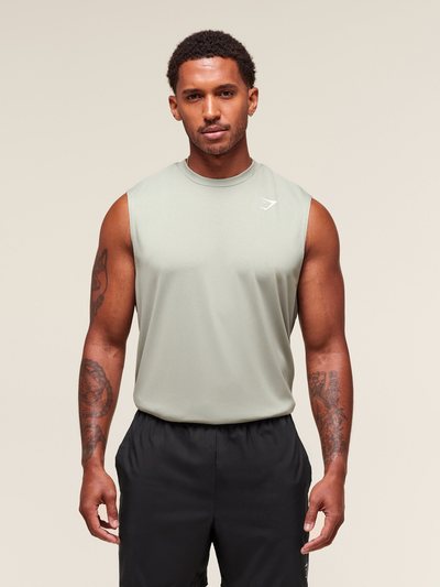 Gymshark Gymshark Arrival Oversized Tank - Stone Grey