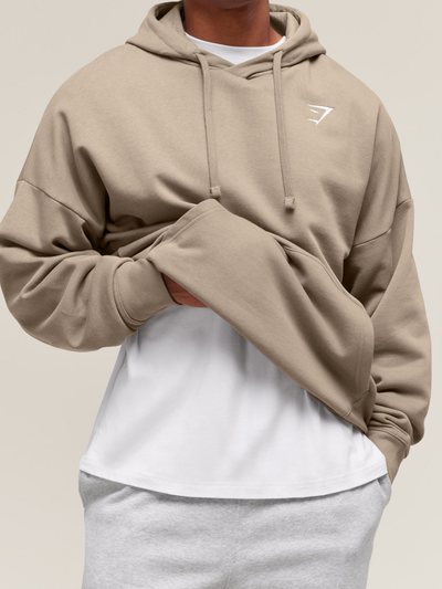 Gymshark Gymshark Crest Oversized Hoodie - Lifestyle Brown