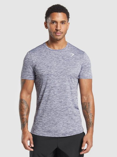 Gymshark Gymshark Arrival Marl T-Shirt - Weighted Purple/White Marl