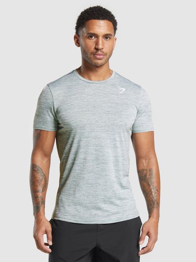 Gymshark Gymshark Arrival Marl T-Shirt - Celeste Blue/White Marl