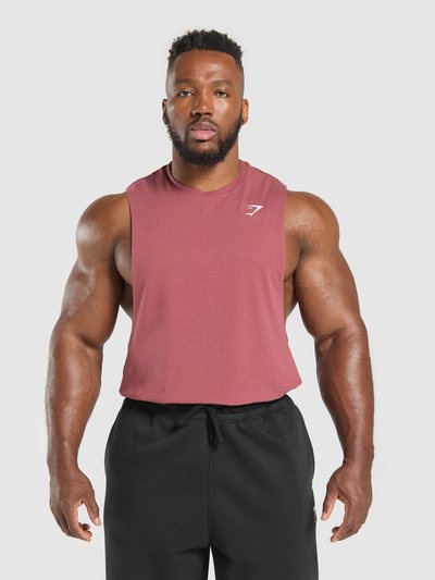 Gymshark Gymshark Critical 2.0 Drop Arm Tank - Washed Berry Pink