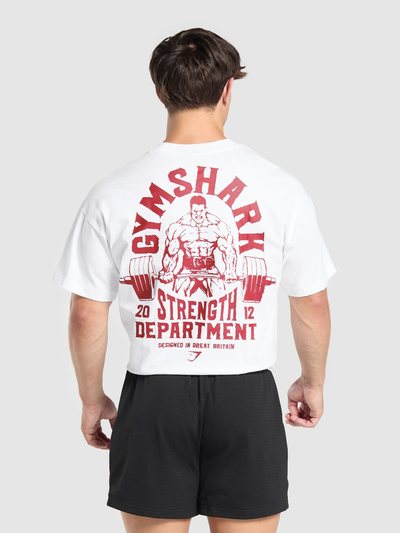 Gymshark Gymshark Strength Department Graphic T-Shirt - White