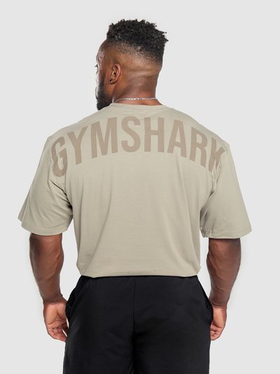 Gymshark Gymshark Power T-Shirt - Ecru Brown