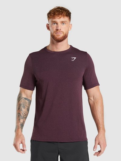 Gymshark Gymshark Vital T-Shirt - Winter Burgundy/Black Marl