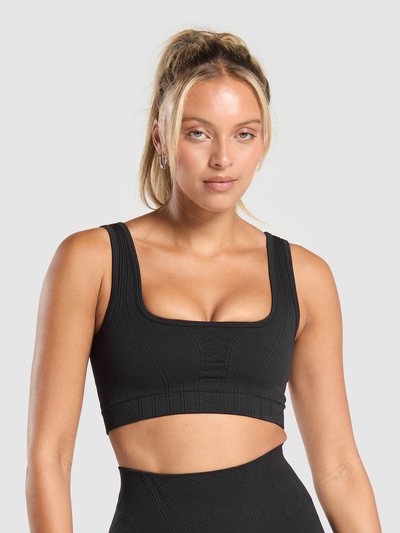 Gymshark Gymshark Corset Seamless Sports Bra - Black