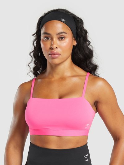 Gymshark Cut Out Bandeau - Physical Pink