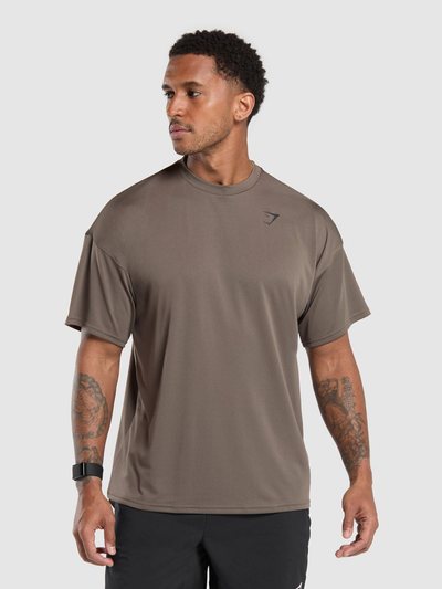 Gymshark Gymshark Arrival Oversized T-Shirt - Camo Brown