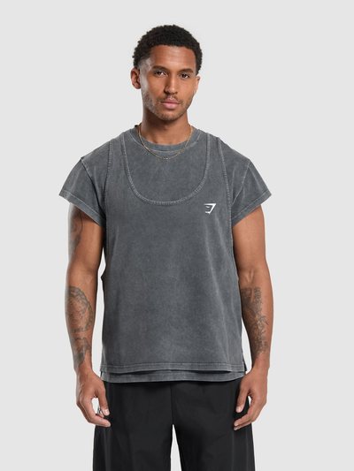 Gymshark Gymshark Washed Double Layer T-Shirt - Black