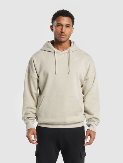 Gymshark Gymshark Crest Oversized Hoodie - Pebble Grey