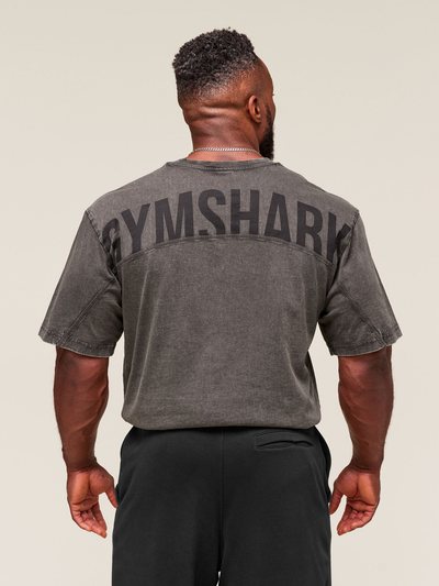 Gymshark Gymshark Power Washed T-Shirt - Grey/Acid Wash Small Ball
