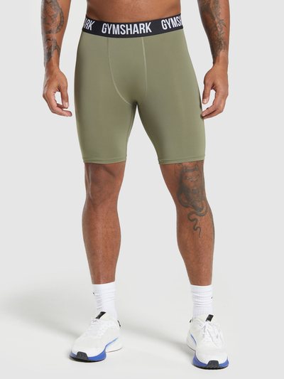 Gymshark Gymshark Element Baselayer Shorts - Utility Green