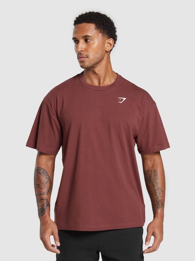 Gymshark Gymshark Essential Oversized T-Shirt - Burgundy Brown