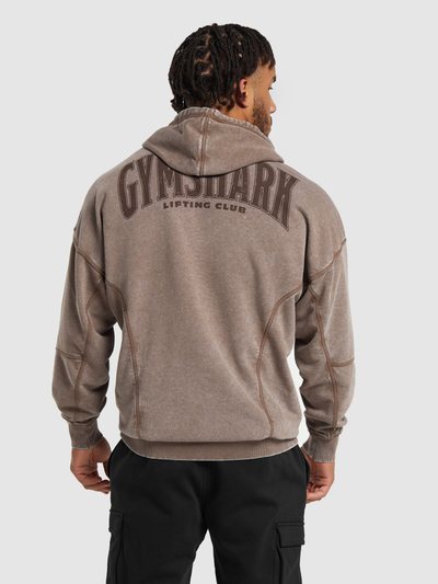 Gymshark Gymshark Heritage Washed Hoodie - Penny Brown