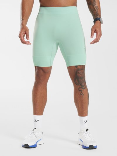 Gymshark Gymshark Running Seamless 7" Shorts - Pastel Green