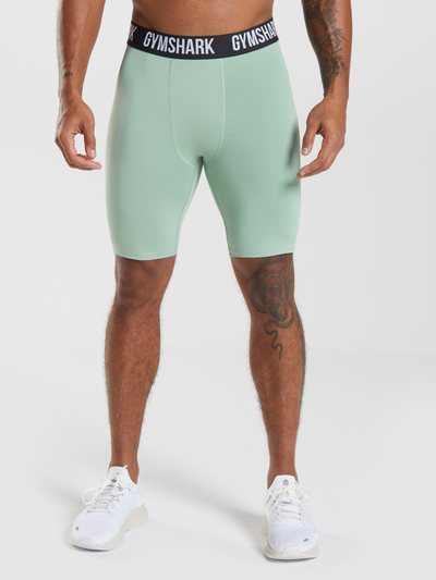 Gymshark Gymshark Element Baselayer Shorts - Desert Sage Green