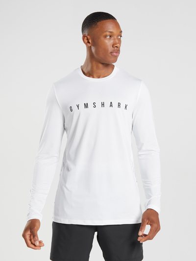 Gymshark Gymshark Sport Stripe Long Sleeve T-Shirt - White