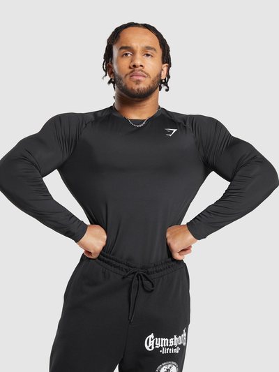 Gymshark Gymshark Element Baselayer Long Sleeve T-Shirt - Black