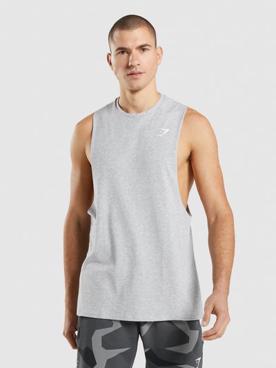 Gymshark Gymshark Critical 2.0 Drop Arm Tank - Light Grey Marl