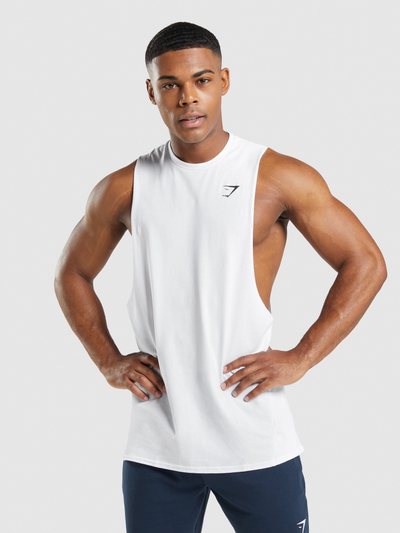 Gymshark Gymshark Critical 2.0 Drop Arm Tank - White