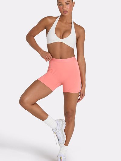 Oh Polly Soft Active Mini Shorts in Coral