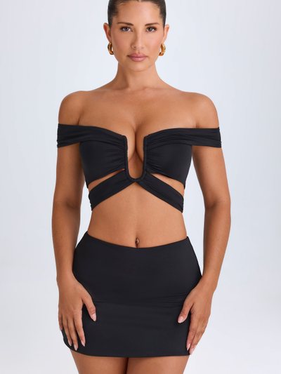 Ohpolly Mid-Rise Micro Mini Skirt in Black